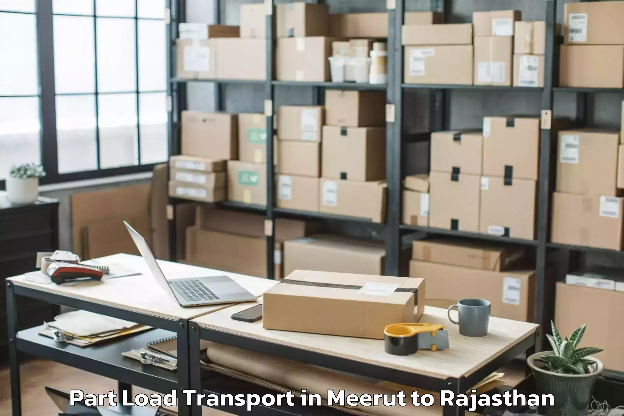 Book Meerut to Jhalawar Part Load Transport